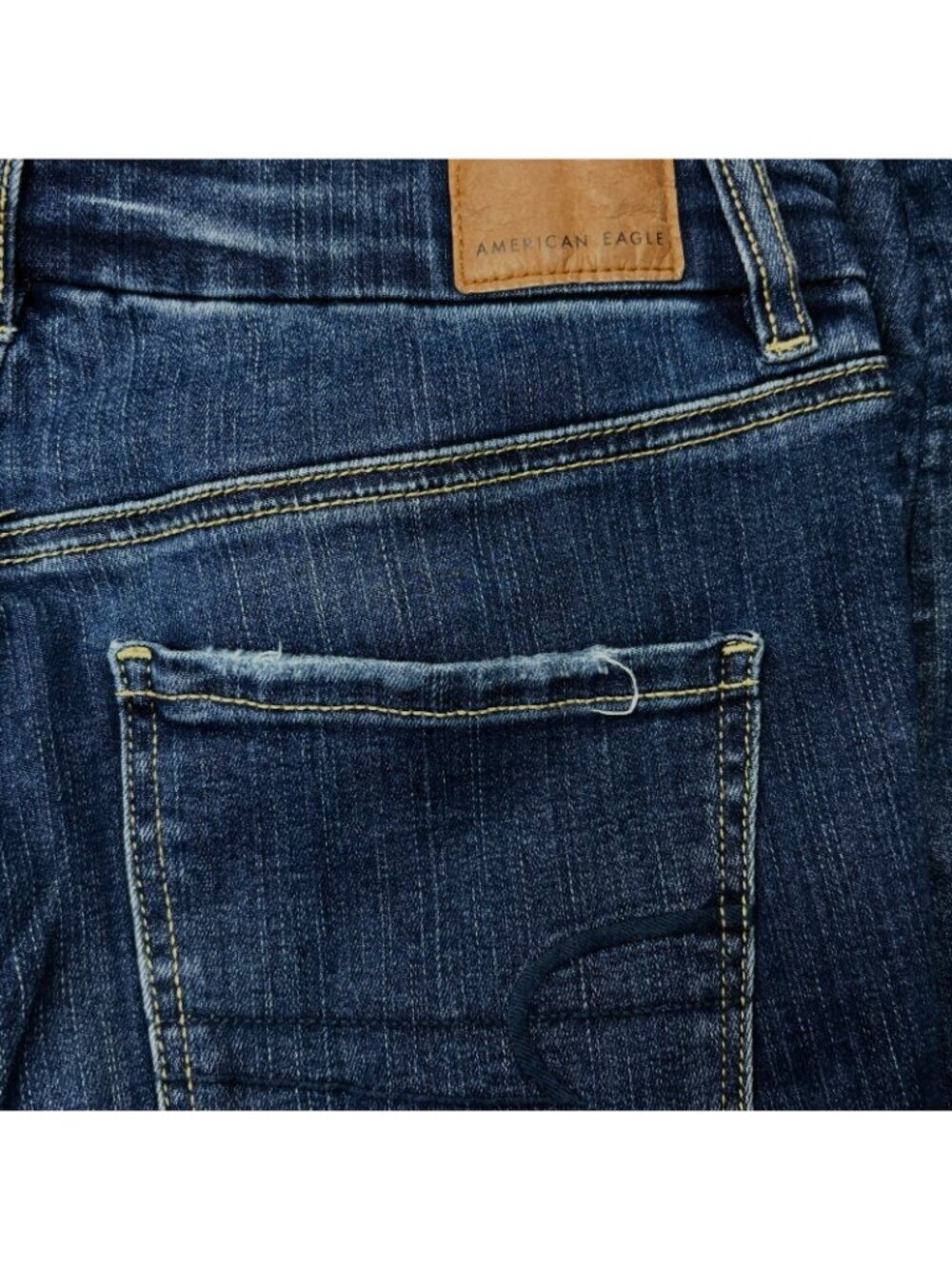 American Eagle Curvy Super Hi-Rise Next Level Stretch Distressed Jegging Jeans 6 - Picture 6 of 9